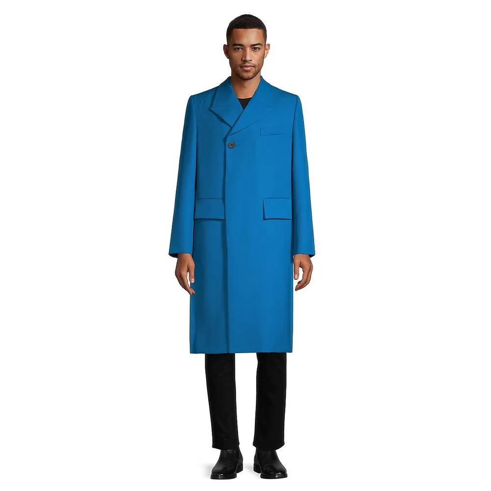 WOOYOUNGMI Peak-Lapel Wool Overcoat