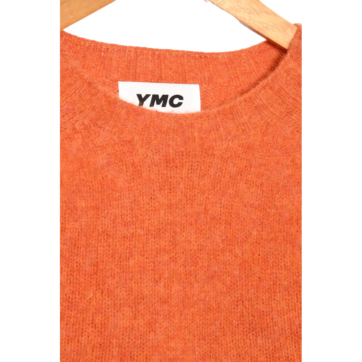 YMC Suedehead Crew Neck Knit orange